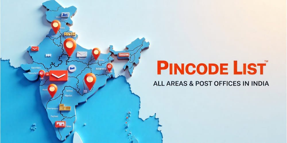 Pincode List — All Areas & Post Offices in India